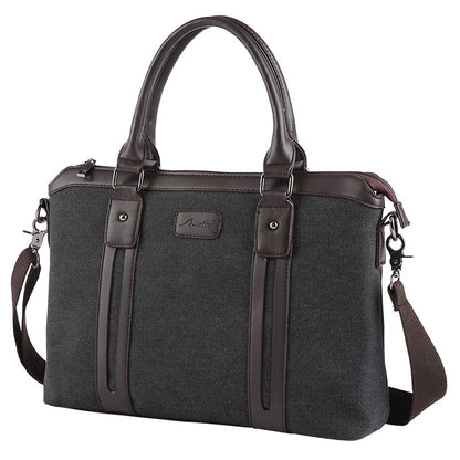 Canvas Shoulder Messenger Bag Men's Business Handheld Briefcase