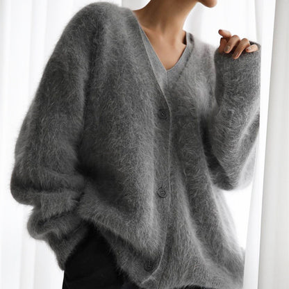 Women's Imitation Marten Cardigan | Loose Idle Style Sweater Coat 2024 Cross-border Hot Sale Spring And Au | Ectron Online