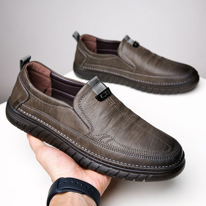 Men’s Breathable Leather Shoes – Soft Sole & Casual Comfort Men's Leather Shoes Breathable Beef Tend | Ectron Online