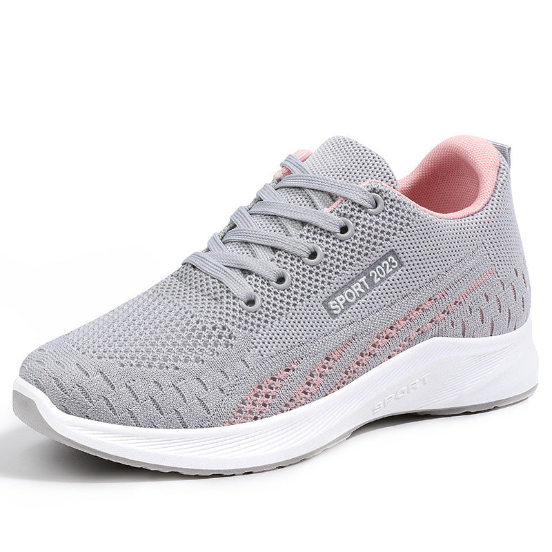 Flat Fly Woven Mesh Sneakers - Women's Breathable Comfort Flat Fly Woven Mesh Sneakers Women's Sof | Ectron Online