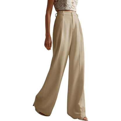 Women's Wide Leg Business Pants | Loose Casual Commute Trousers Women's Casual Loose Straight Business C | Ectron Online