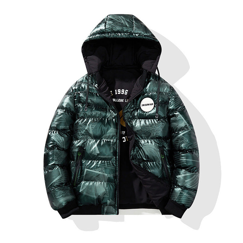 Men's Plus Size Hooded Cotton-Padded Jacket - Thickened Thickened Hooded Cotton-padded Jacket Me | Ectron Online
