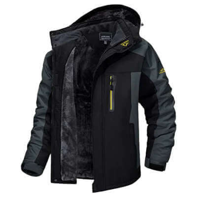 Men's Fleece Lined Hooded Parka Winter Hooded Jacket Fashion Casual Warm | Ectron Online