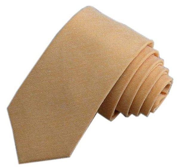 6cm Solid Color Tie - Cotton Linen Blend Men's Tie | Ectron Online