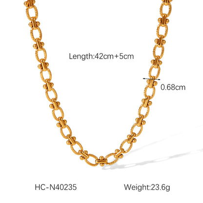 Fashion 18K Gold Plated Handmade Chain Ball Bead Chain