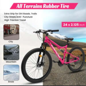 A26304 26" All-Terrain Mountain Bike - 21-Speed Disc Brake MTB A26304 26 Inch All-Terrain Mountain Bike | Ectron Online