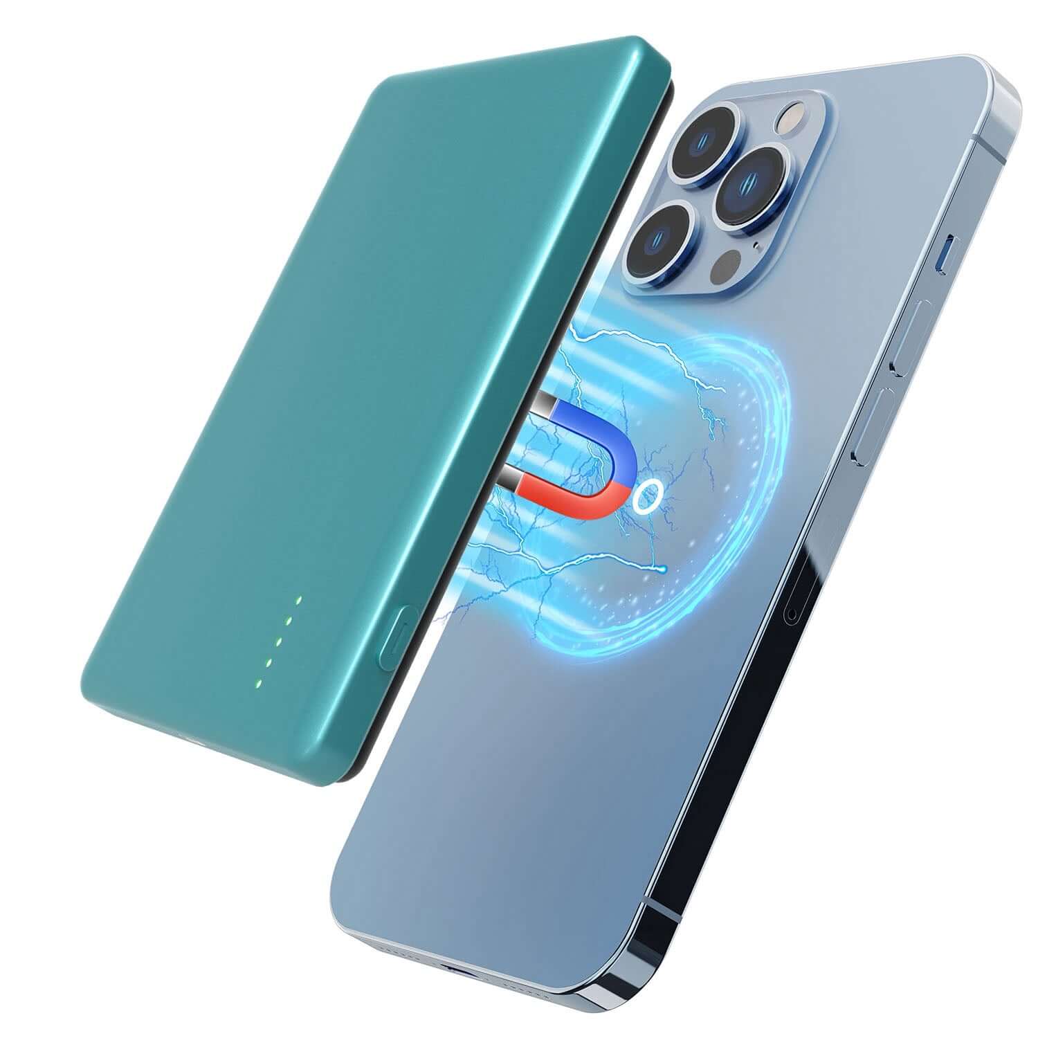 8MM Ultra-Slim MagSafe Power Bank - 5000mAh Magnetic Fast Charger 2 In 1 5000mAh 8MM Slim MagSafe Wireless | Ectron Online