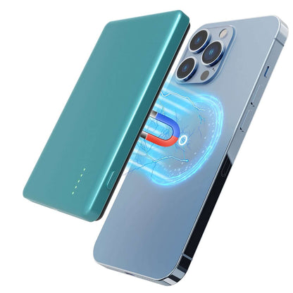 8MM Ultra-Slim MagSafe Power Bank - 5000mAh Magnetic Fast Charger 2 In 1 5000mAh 8MM Slim MagSafe Wireless | Ectron Online