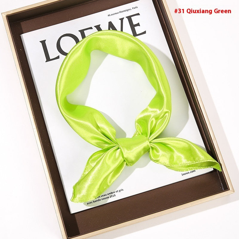 Solid Color Square Scarf - Artificial Silk Elegance Solid Color Square Scarf Artificial Silk | Ectron Online