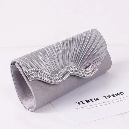 Diamond Dinner Bag Wrinkle Clutch