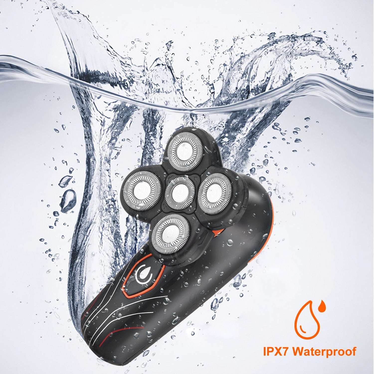 4D 5-Head Electric Shaver - IPX7 Waterproof Wet & Dry Rotary Razor 4D Electric Shavers Razor IPX7 Waterproo | Ectron Online