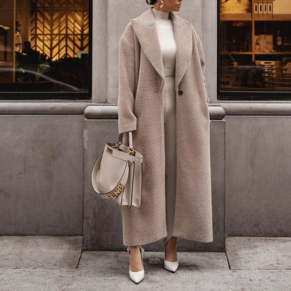 Women's Warm Plush Lapel Jacket | Soft Long-Sleeved Winter Coat Warm Jacket Long-sleeved Lapel Women's P | Ectron Online