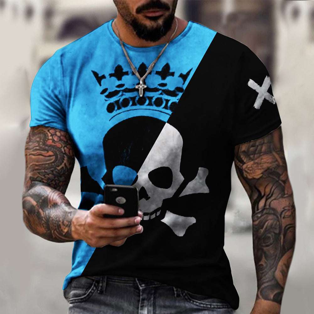 Casual Round Neck Digital Print T-Shirt – Short Sleeve Tee Casual Round Neck Short Sleeve Digital P | Ectron Online