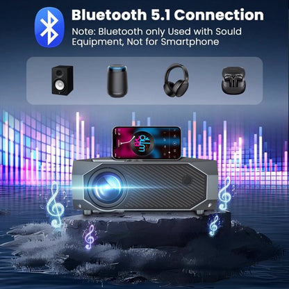 Native 1080P Projector with 5G WiFi & Bluetooth | Supports 4K Video Projector With 5G WiFi And Bluetooth, Na | Ectron Online