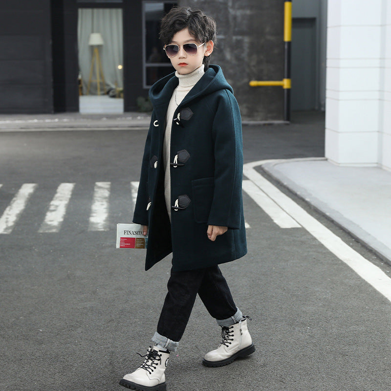 Boys' Thickened Woolen Coat Boy Thickened Woolen Coat | Ectron Online