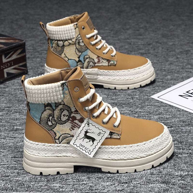 Men’s Casual High-Top Worker Boots – All-Match & Durable Men's Casual All-match Worker Boot High- | Ectron Online