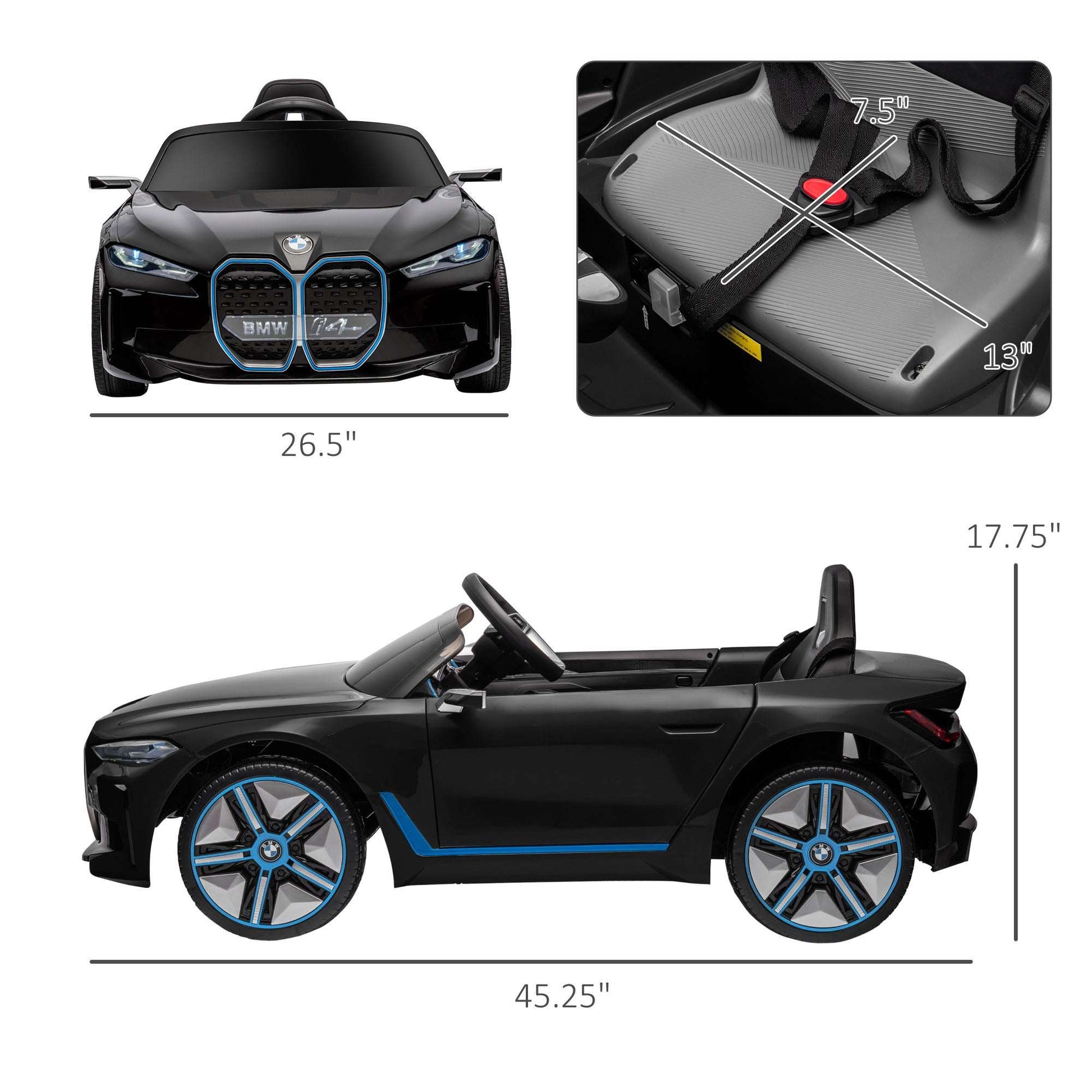 12V Kids Electric Car with 2.4G Remote - Sleek Black Ride On 12V Electric Car for Kids with 2.4G Remo | Ectron Online