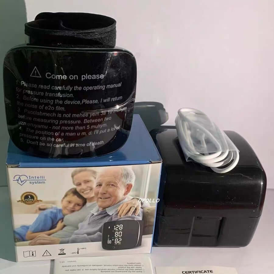 Rechargeable Wrist Blood Pressure Monitor - Smart Touch Screen Wrist Sphygmomanometer Rechargeable Bloo | Ectron Online