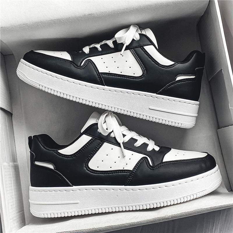 Leather Breathable White Platform Shoes – Teen Trend All-Match Style Leather Breathable Teen Trend All-matchi | Ectron Online