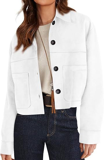Women's Faux Suede Short Jacket | Casual Lightweight Autumn Coat European And American Style Women Faux S | Ectron Online