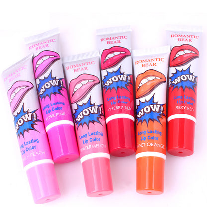 Amazing 6 Colors Peel Off Liquid Lipstick Waterproof Long Lasting Lip Gloss Mask Moisturizer Makeup Tear Pull Lip Lint Cosmetic