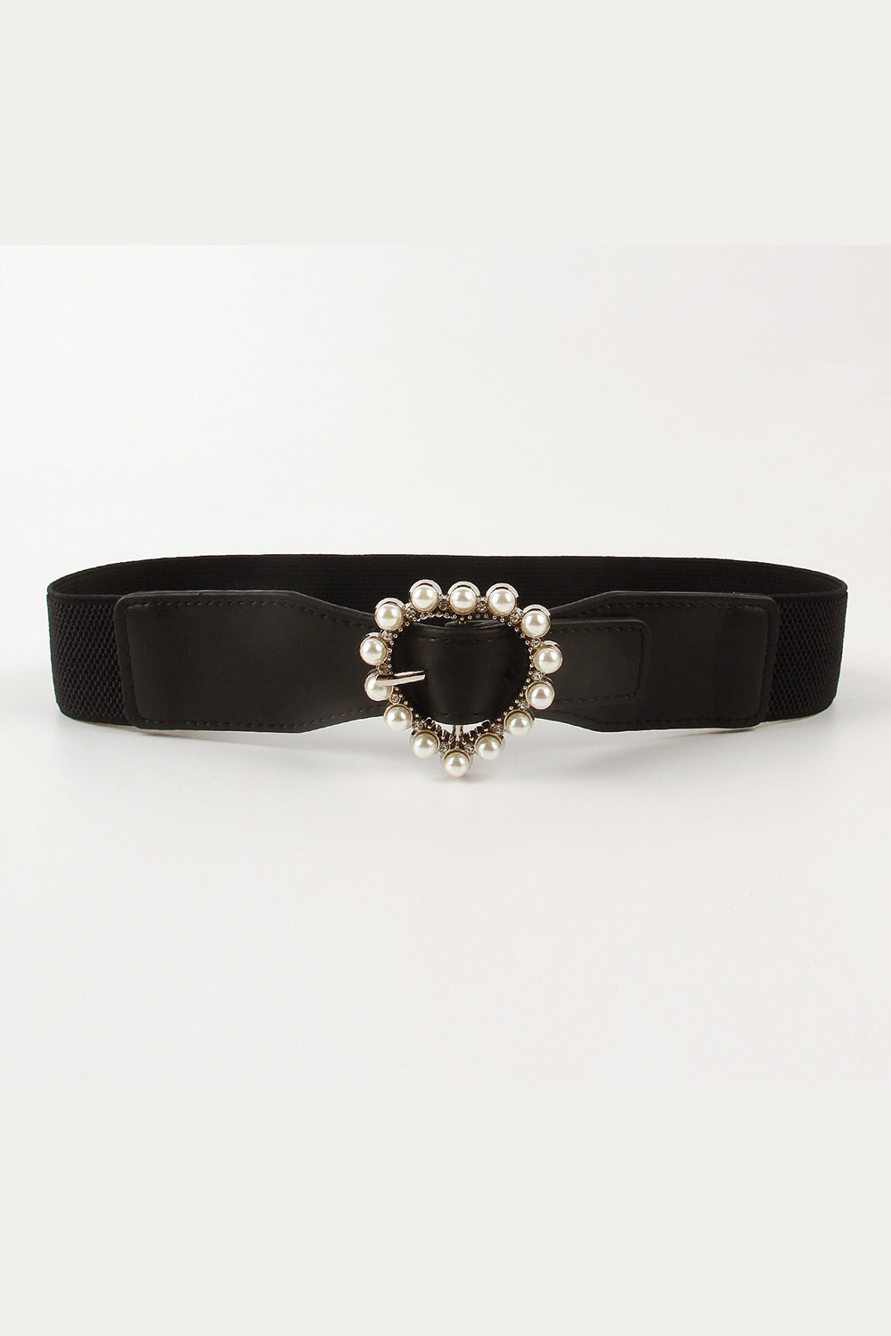 Pearl Heart Buckle Elastic Belt Belt | Ectron Online