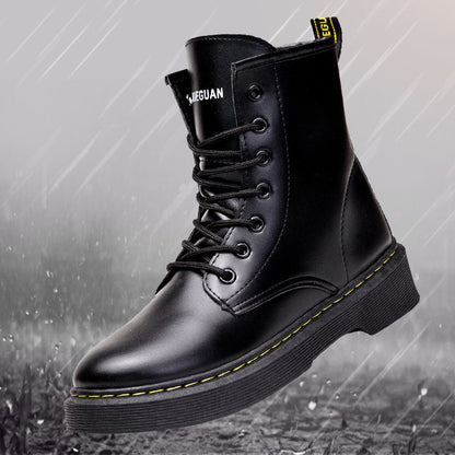 Fashion Casual Women's Shoes Student Comfortable Platform High-top PU Women's Dr Martens Boots