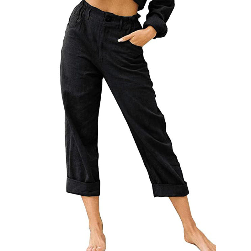 Women's Joggers Pants Fashion High Waist Casual Pants With Pockets