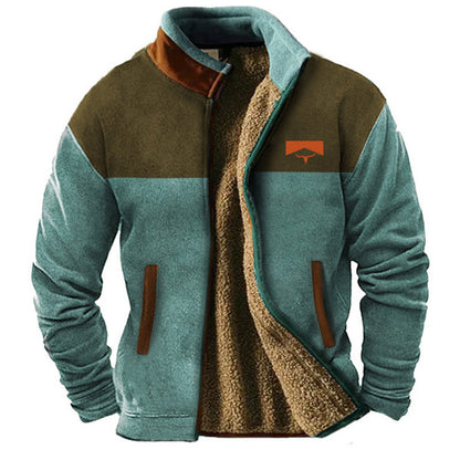 New Men's Fleece-Lined Cotton Jacket