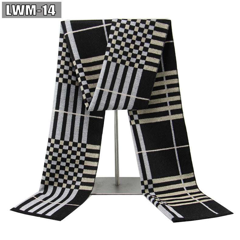 Men's Cashmere Business Plaid Scarf Men's Scarf European And American Cashme | Ectron Online