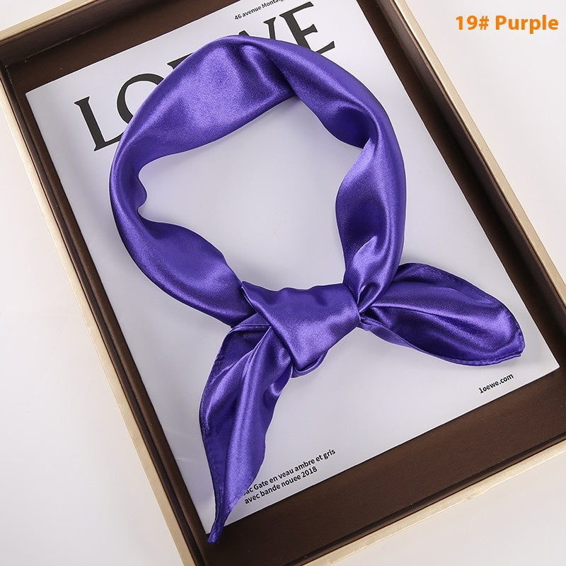 Solid Color Square Scarf - Artificial Silk Elegance Solid Color Square Scarf Artificial Silk | Ectron Online