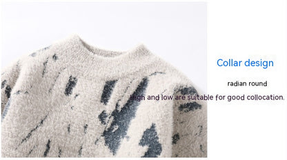Men's Winter Fleece-Lined Thickened Sweater - Warm Fall Inner Layer Winter Fleece-lined Thickened Men's Bott | Ectron Online