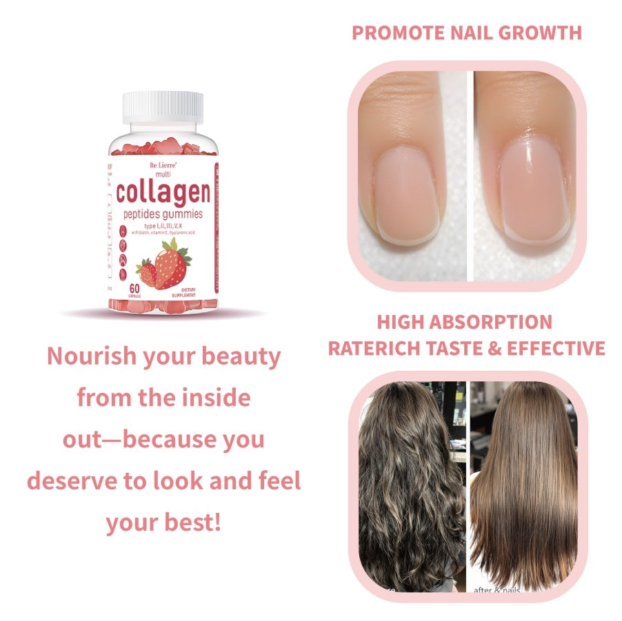 Collagen Peptide Gummies - Bioactive Skin, Hair & Nail Support