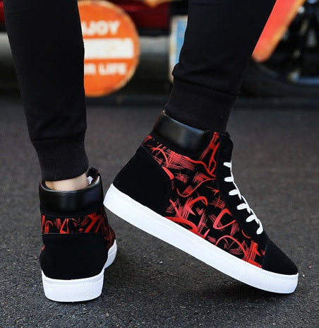 Spring high top shoes Korean Edition men''s shoes