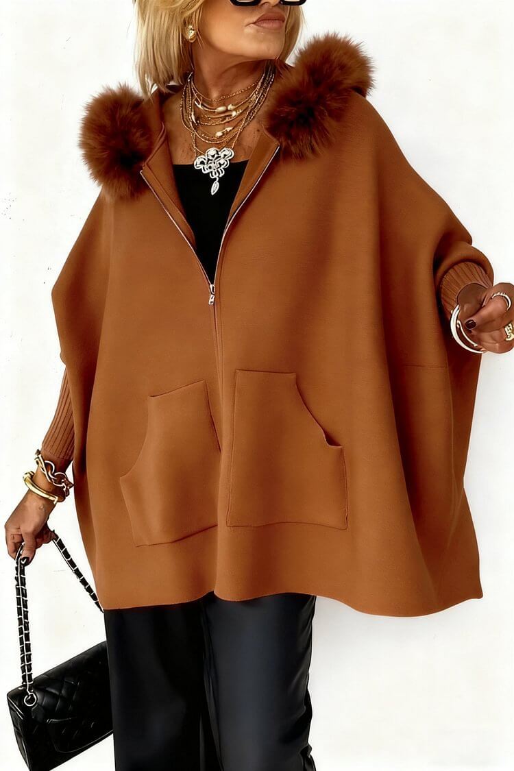 INS Plush Hooded Zip-Up Cardigan Ins Plush Hooded Cardigan Fashion Warm P | Ectron Online