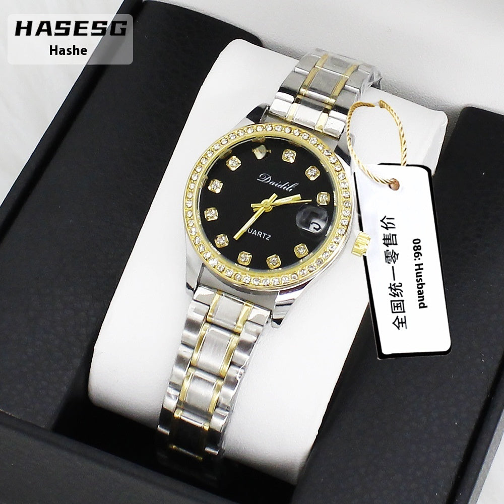 Diamond Women's Watch, a Perfect Gift Women's Watch Affordable Luxury Fashion Diamond Foreign Trade Women's Watch Bracelet Student Watch Gift Suit | Ectron Online