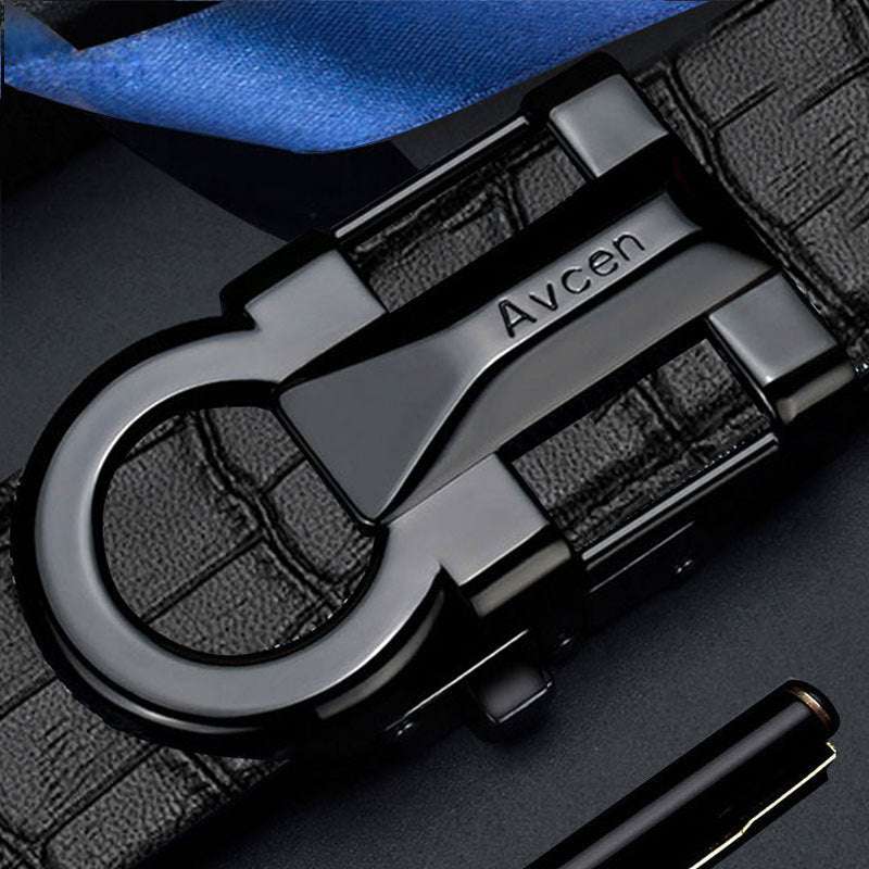 Men's Automatic Buckle Belt - High-End Cowhide & Trend Automatic Buckle High-end Trend Belt | Ectron Online