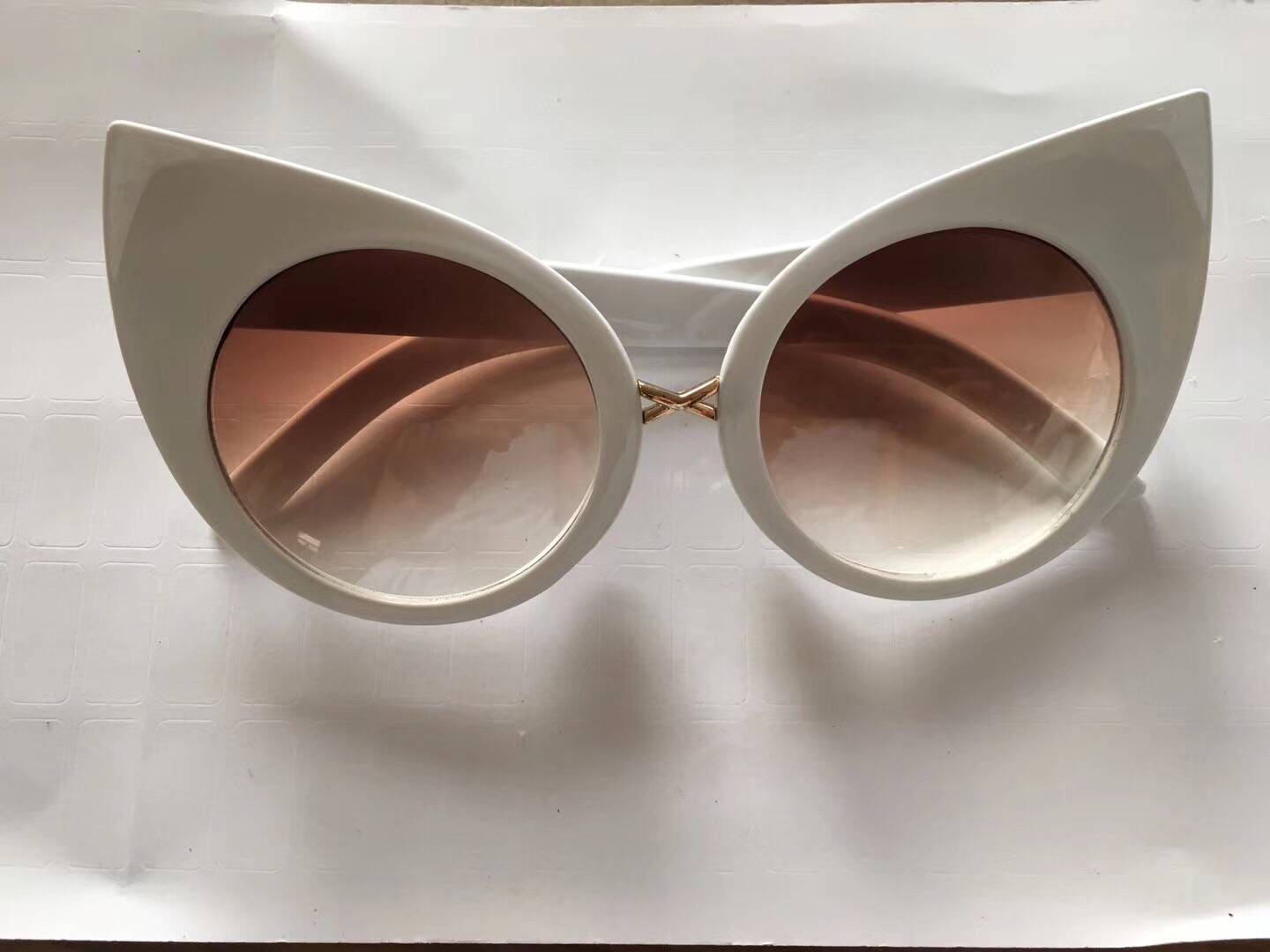 Women's Retro Cat Eye Sunglasses Large Rim Sunglasses