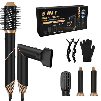 5-in-1 Hot Air Styler & Automatic Wrap Curler - Pro Hair Dryer Brush 1Pc 5 In 1 Hot Air Styler Straightener C | Ectron Online