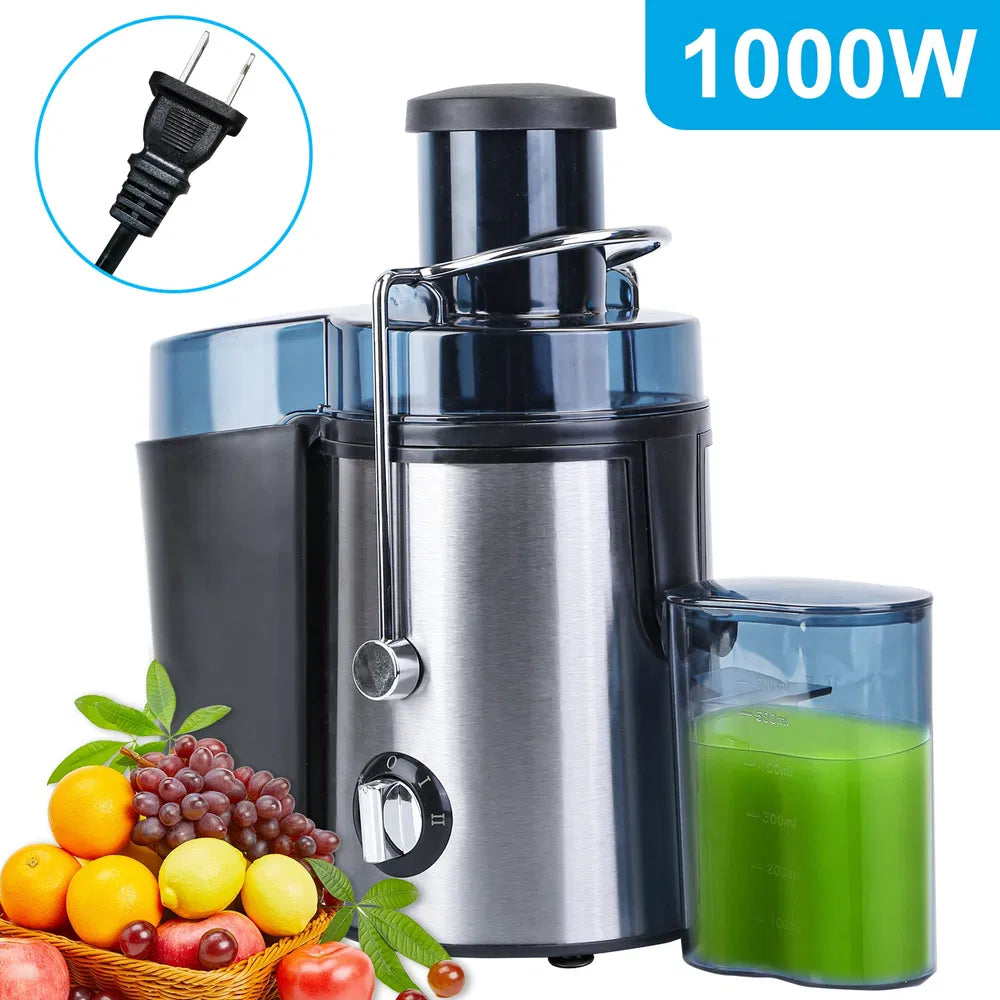 1000W Centrifugal Juicer Extractor - 3.6" Wide Chute & 2-Speed Control