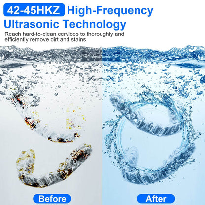 45kHz Ultrasonic Retainer Cleaner - 230ML UV Dental Machine