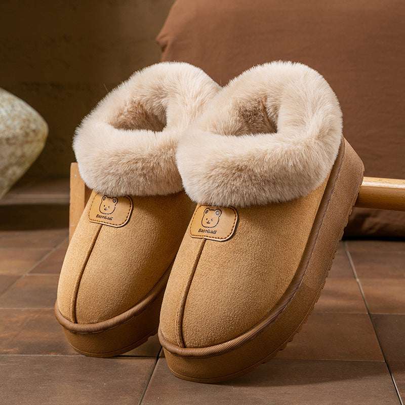 Women's Ankle Wrap Slipper Boots Ankle Wrap Cotton Slippers Women's Fashion Thick Snow Boots | Ectron Online
