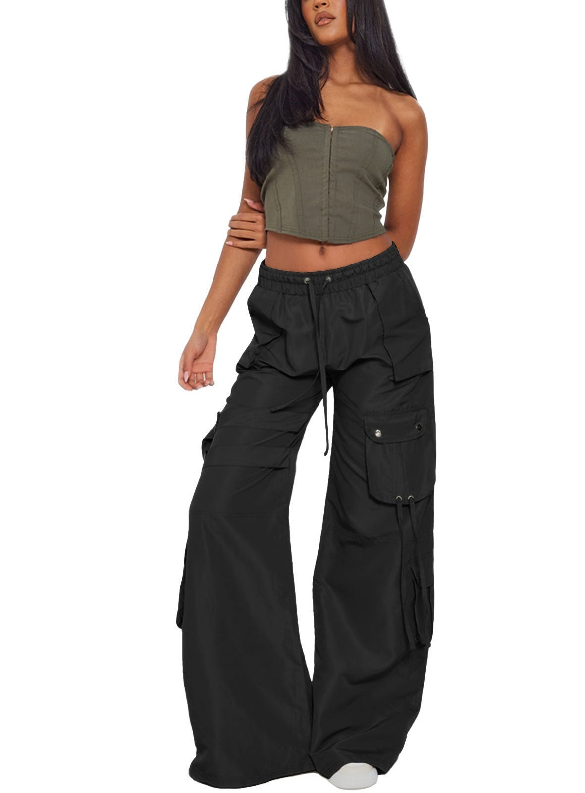 American Niche Retro Casual Pocket Horn Overalls