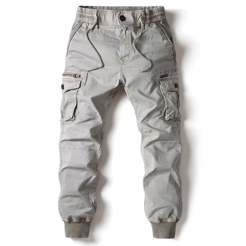 Men's Multi-Pocket Skinny Working Pants