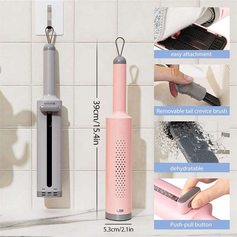 Rotatable Self-Squeeze Mop with Crevice Brush

