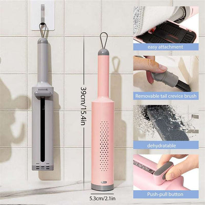 Rotatable Self-Squeeze Mop with Crevice Brush

