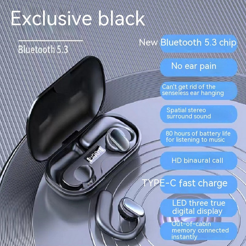 Wireless Bluetooth Headset with Digital Display – 9H Battery Wireless Bluetooth External Non-in-ear U | Ectron Online