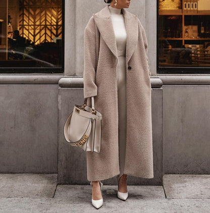 Women's Warm Plush Lapel Jacket | Soft Long-Sleeved Winter Coat Warm Jacket Long-sleeved Lapel Women's P | Ectron Online
