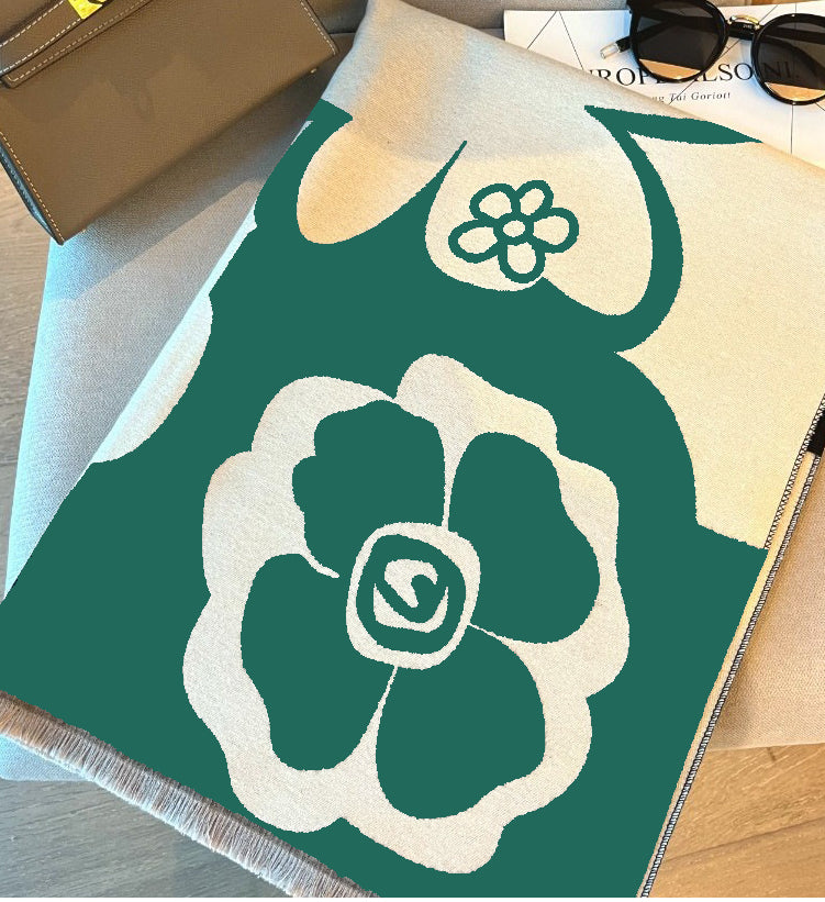 High-Grade Black & White Versatile Scarf | Warm Shawl for Summer A/C