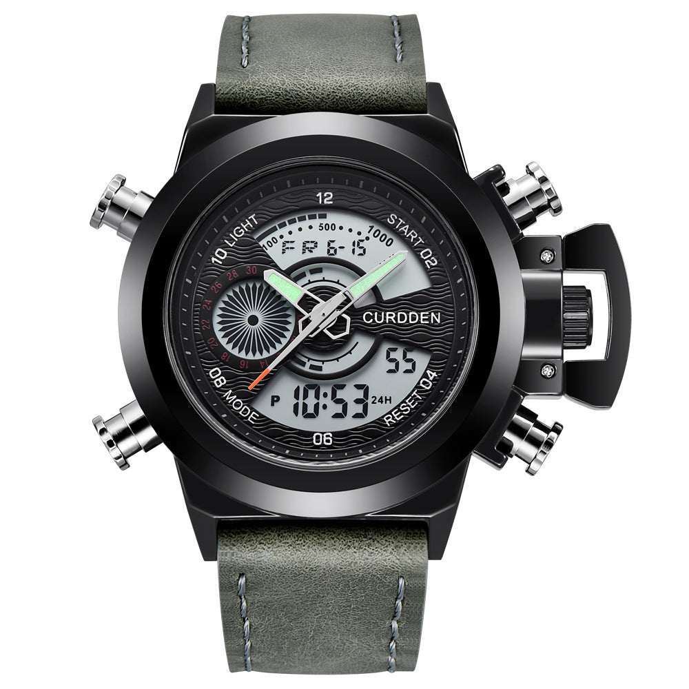 Men's Double Display Sports Watch Fashion Belt Multi-functional Double Dis | Ectron Online